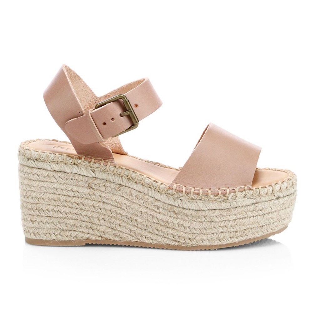 Soludos Minorca Leather Platform Espadrille Size 9